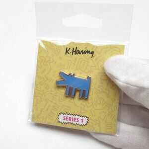 Pintrill Keith Haring Series 1 Barking Dog Enamel Pin Blue